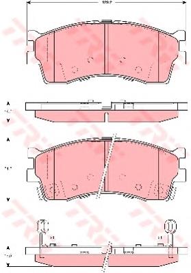 Klocki hamulcowe przednie tarczowe TRW GDB3285 cena, od 25,47 USD
