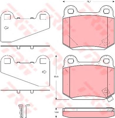 Okładziny (klocki) do hamulców tarczowych tylne TRW GDB3350 cena, od 26,07 USD