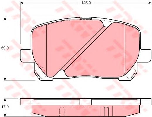 Klocki hamulcowe przednie tarczowe TRW GDB3315 cena, od 26,59 USD
