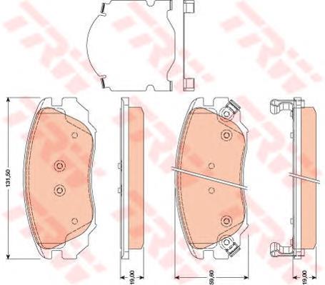 95514525 General Motors Klocki hamulcowe przednie tarczowe