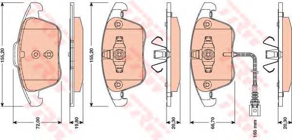 Klocki hamulcowe przednie tarczowe TRW GDB1762 cena, od 34,34 USD