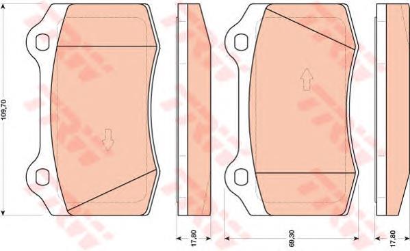 Klocki hamulcowe przednie tarczowe Ford 1329156 cena, od 43,44 USD