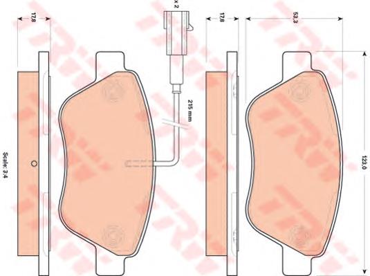 Klocki hamulcowe przednie tarczowe TRW GDB1842 cena, od 25,72 USD