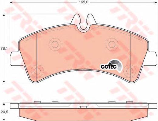Okładziny (klocki) do hamulców tarczowych tylne TRW GDB1699 cena, od 27,49 USD