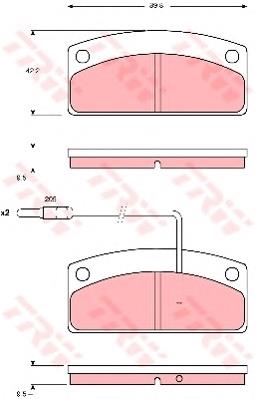 Klocki hamulcowe przednie tarczowe TRW GDB1679 cena, od 26,77 USD