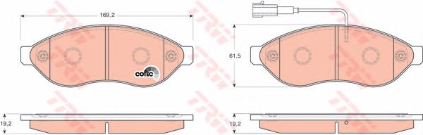 Klocki hamulcowe przednie tarczowe TRW GDB1681 cena, od 31,08 USD