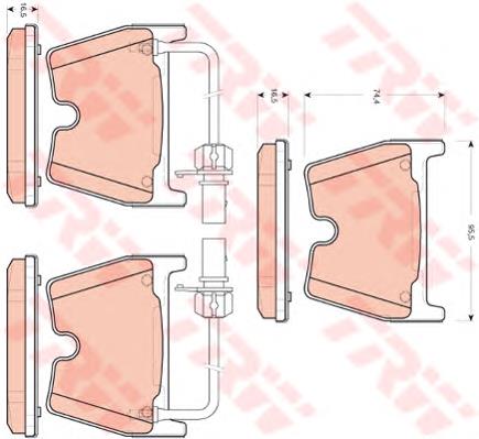 Klocki hamulcowe przednie tarczowe Lamborghini 400698151 cena, od 29,18 USD