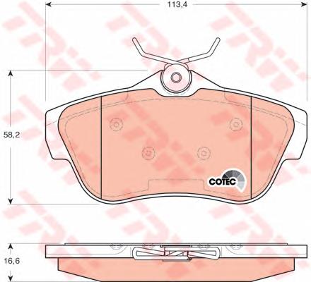 Okładziny (klocki) do hamulców tarczowych tylne TRW GDB1740 cena, od 25,55 USD