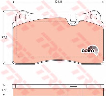 Klocki hamulcowe przednie tarczowe TRW GDB1743 cena, od 39,24 USD