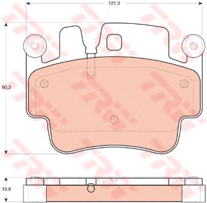 Klocki hamulcowe przednie tarczowe TRW GDB1742 cena, od 57,67 USD
