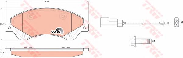 Klocki hamulcowe przednie tarczowe TRW GDB1723 cena, od 29,10 USD