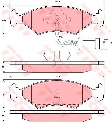5018899 Ford Klocki hamulcowe przednie tarczowe