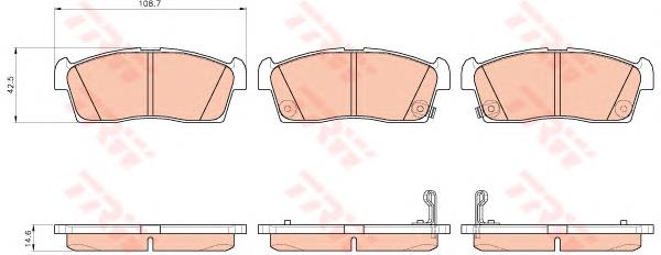 Klocki hamulcowe przednie tarczowe Febi 16740 cena, od 29,76 USD