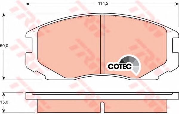 Klocki hamulcowe przednie tarczowe Mitsubishi MB950555 cena, od 15,82 USD