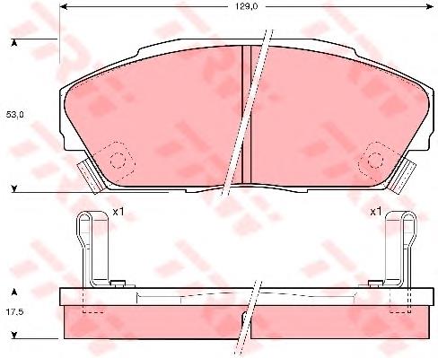 Do koszyka 45022SH3N32 Honda Klocki hamulcowe przednie tarczowe