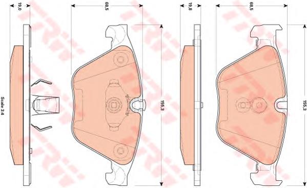 Klocki hamulcowe przednie tarczowe VALEO 302273 cena, od 38,07 USD