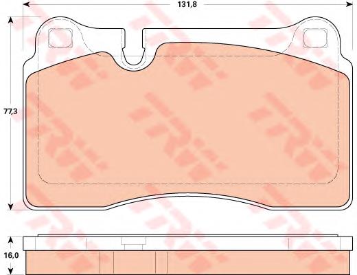 Klocki hamulcowe przednie tarczowe TRW GDB1912 cena, od 41,95 USD