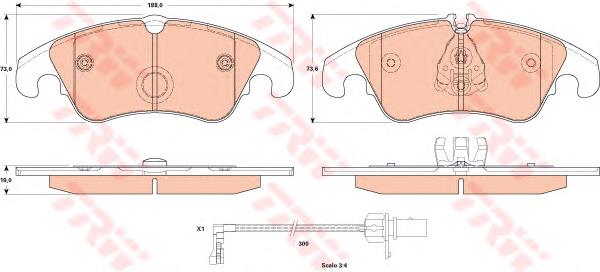 Klocki hamulcowe przednie tarczowe TRW GDB1908 cena, od 37,39 USD
