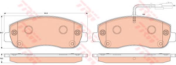 Klocki hamulcowe przednie tarczowe Opel 95522278