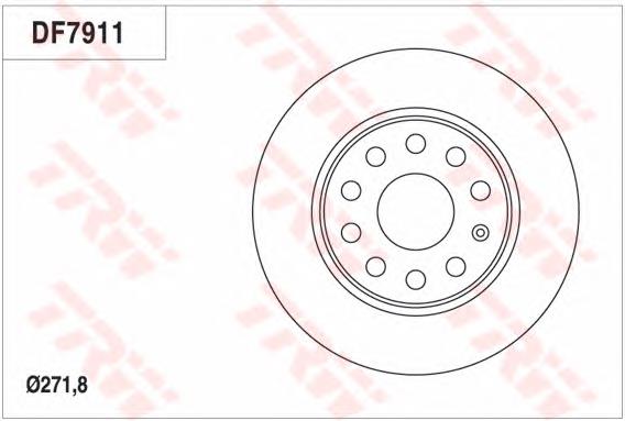 DF7911 TRW tarcza hamulcowa tylna