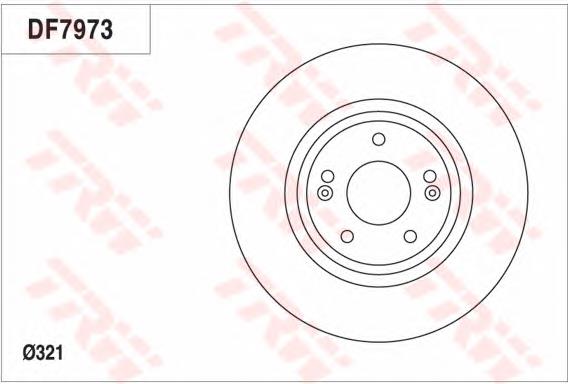 DF7973 TRW tarcza hamulcowa przednia