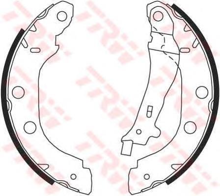 Klocki hamulcowe tylne bębnowe TRW GS8655 cena, od 27,02 USD