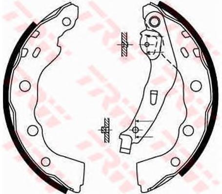 Klocki hamulcowe tylne bębnowe MR465094 Mitsubishi