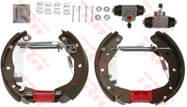 Klocki hamulcowe tylne bębnowe, kompletne z cylindrami, zestaw TRW GSK1624 cena, od 91,66 USD