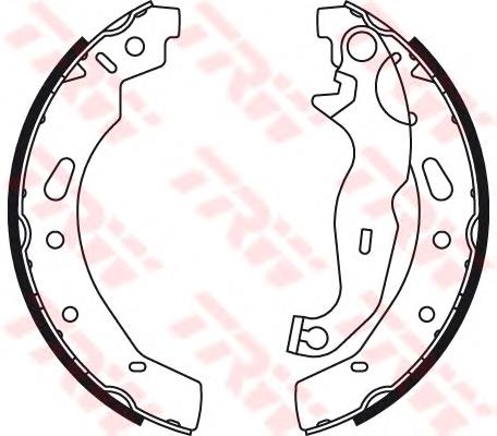 Klocki hamulcowe tylne bębnowe DFY12638Z Mazda