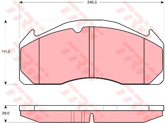 Klocki hamulcowe przednie tarczowe TRW GDB5085 cena, od 145,59 USD