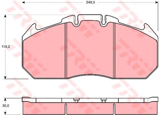 Klocki hamulcowe przednie tarczowe TRW GDB5086 cena, od 184,96 USD