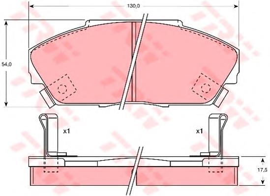 Klocki hamulcowe przednie tarczowe 45022SH3N32 Honda