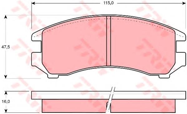 Do koszyka 4106058A86 Nissan/Infiniti Klocki hamulcowe przednie tarczowe