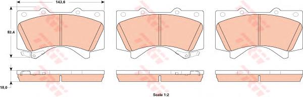 0446560350 Toyota Klocki hamulcowe przednie tarczowe