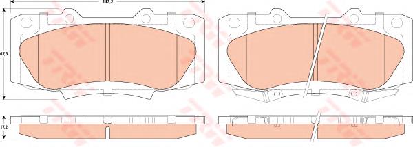 Klocki hamulcowe przednie tarczowe Toyota 044650K260 cena, od 29,45 USD