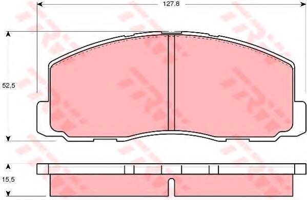 Do koszyka MR162522 Mitsubishi Klocki hamulcowe przednie tarczowe
