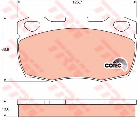 Klocki hamulcowe przednie tarczowe TRW GDB395 cena, od 30,06 USD