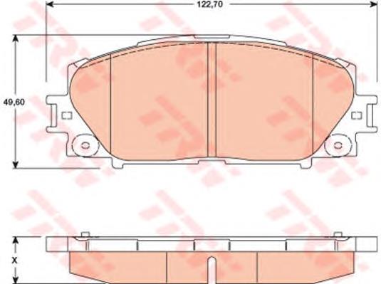 Klocki hamulcowe przednie tarczowe TRW GDB3459 cena, od 26,97 USD