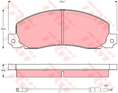 Klocki hamulcowe przednie tarczowe TRW GDB344 cena, od 27,94 USD