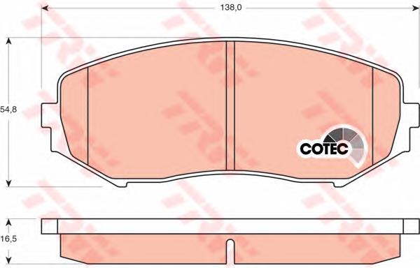 Klocki hamulcowe przednie tarczowe TRW GDB3443 cena, od 26,39 USD