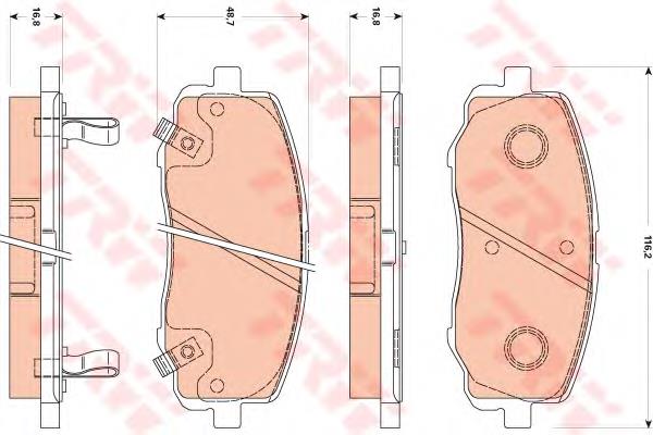 Klocki hamulcowe przednie tarczowe SP1172 Hyundai/Kia