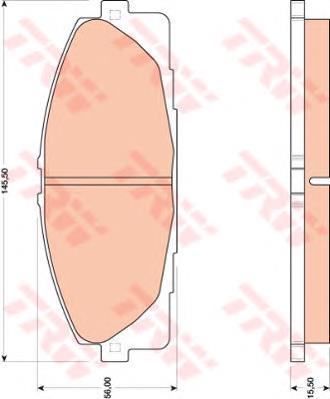 Klocki hamulcowe przednie tarczowe TRW GDB3485 cena, od 34,45 USD