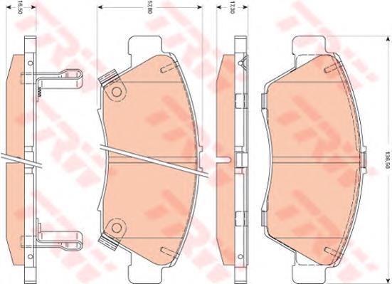 Klocki hamulcowe przednie tarczowe 45022SNCE00 Honda