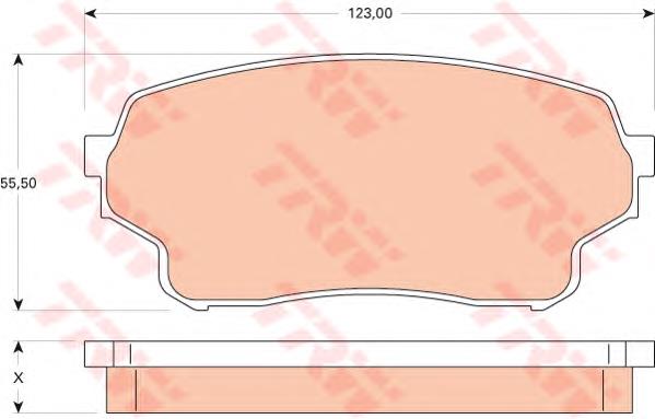 GDB3490 TRW Klocki hamulcowe przednie tarczowe