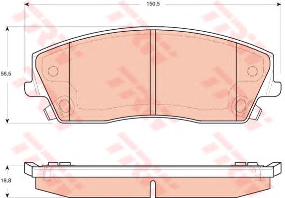 Klocki hamulcowe przednie tarczowe TRW GDB4140 cena, od 42,23 USD