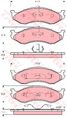 Klocki hamulcowe przednie tarczowe TRW GDB4104 cena, od 30,37 USD