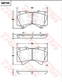 Klocki hamulcowe przednie tarczowe Toyota 0446560350 cena, od 31,61 USD