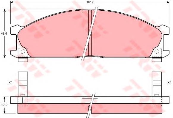 Klocki hamulcowe przednie tarczowe D106057GXM01 Nissan/Infiniti