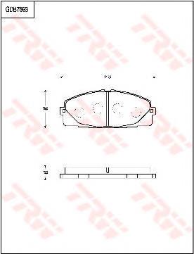 0446526421 Toyota Klocki hamulcowe przednie tarczowe