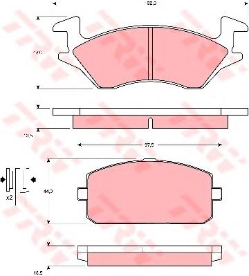 Klocki hamulcowe przednie tarczowe Toyota Starlet 2 P7